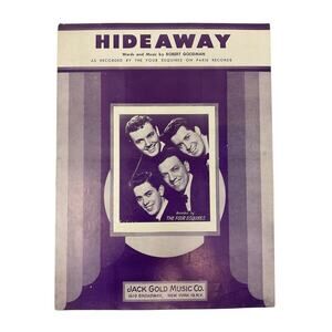 Hideaway Sheet Music 1958 Robert Goodman The Four Esquires‎
